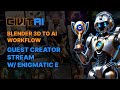 Combining blender 3d with ai ft enigmatic e  civitai guest stream