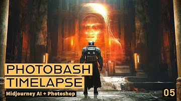 Midjourney AI Art + Photoshop Generative Fill | Photobash Timelapse – 05