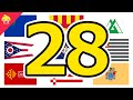 ピタゴラ国旗28【世界の国や地域の旗】