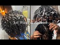 2nd starter loc journey  1st wash  retwist  two strand twists