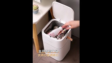 Bathroom Gadgets ~ Trash Can ~ 15L Drawstring Garbage Bin #shorts