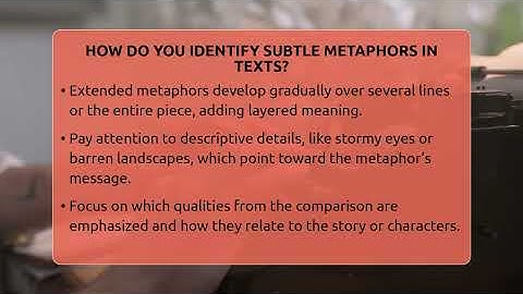 How Do You Identify Subtle Metaphors In Texts? - The Prose Path