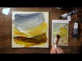 Creating abstract landscapes on a gelatin plate: monotype printing with a gel press