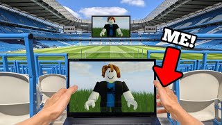 i played ROBLOX at a STADIUM
