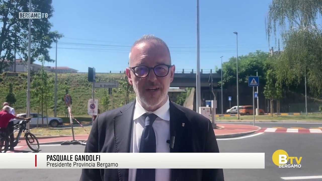 BERGAMO TV - Inaugurazione Rotatoria Briantea