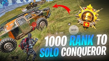 😱1000 Rank To Solo Conqueror 🥵 best Strategy For Conqueror Rank Push 😱