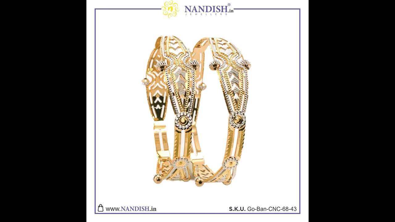 Fancy CNC Bangles Design | Fancy CNC Kada | Nandish Jewellers #19