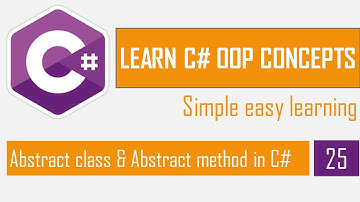 Abstract class & Abstract  method in C# | OOP in C# Part-25 | C# OOP Bangla Tutorial