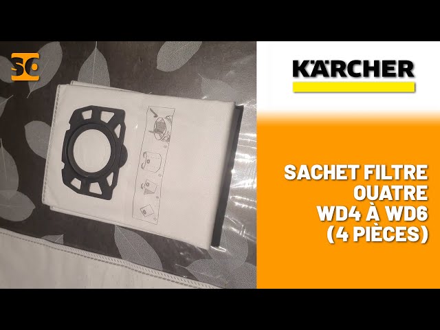 Sachet filtre ouate WD4 à WD6 (4 pièces) - KARCHER - 28630060
