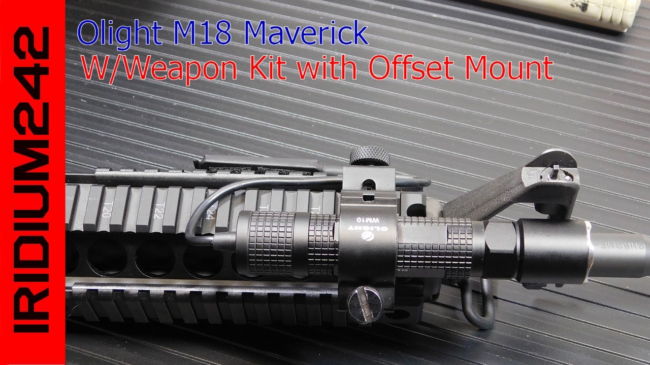 Olight M18 Maverick 500 Lumen Light With Offset Mount Kit - YouTube
