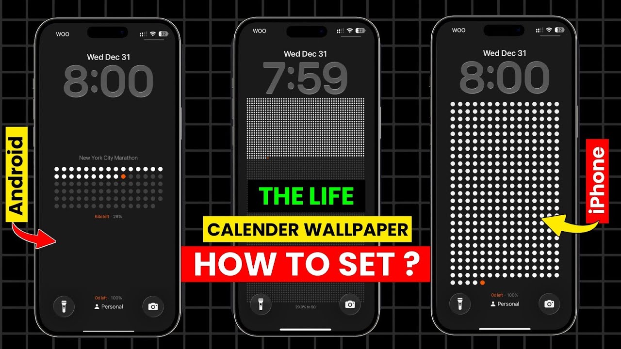 The Life Calendar Wallpaper in Android | The Life Calendar | How to Set the Life Calendar