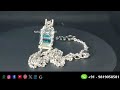 White Gold Twilight Chic Blue Radiance Chain Pendant