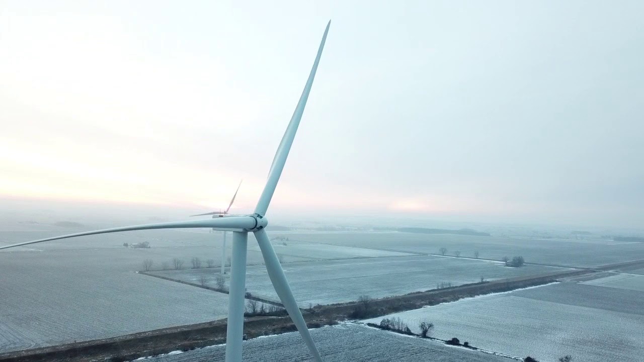 Aerial at wind farm