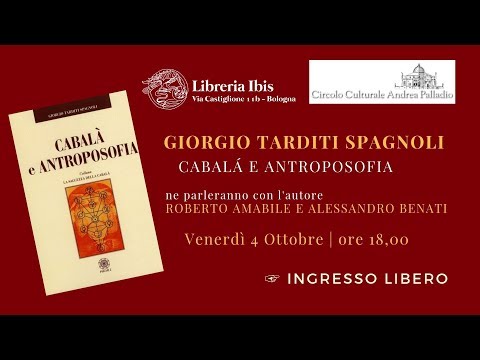 Giorgio Tarditi Spagnoli Cabalà e Antroposofia Libreria Ibis