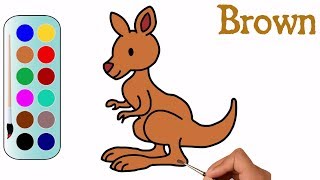 How to Draw a Kangaroo | Kangaroo Coloring Pages | MHP Learning School