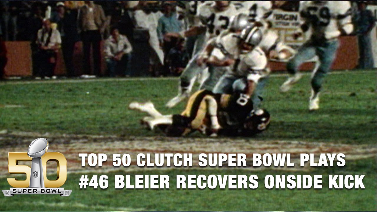 #46: Rocky Bleier recovers onside kick to clinch Steelers win | Top 50 Clutch Super Bowl Plays