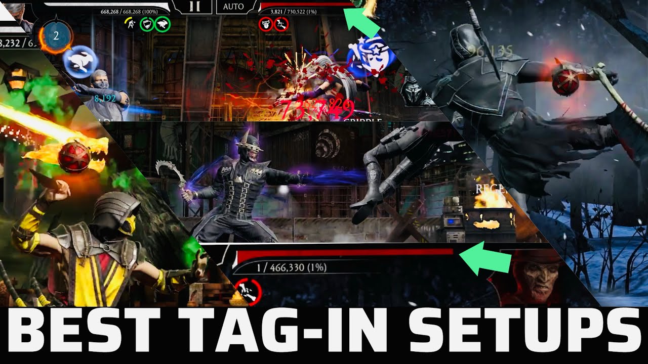 Tag-in Attack Characters & Equipment Setup Mortal Kombat Mobile | Fatal Black Dragon Tower 190-199