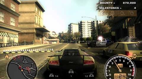 NFS Most Wanted (2005) Insane Flip After Roadblock Crash
