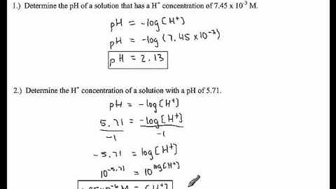 Application Involving Logarithmic Functions - Example 1 - pH