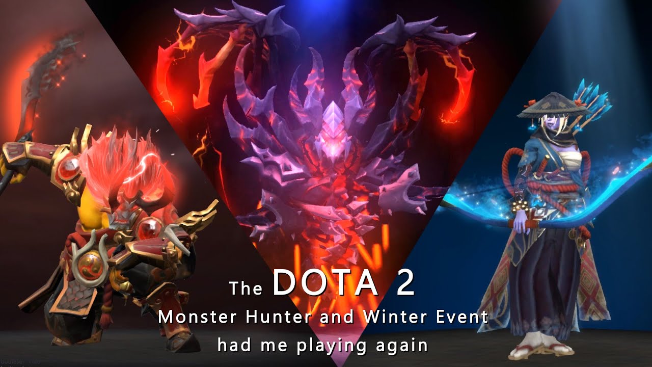 The [DOTA 2] Monster Hunter and winter events got me hyped xd