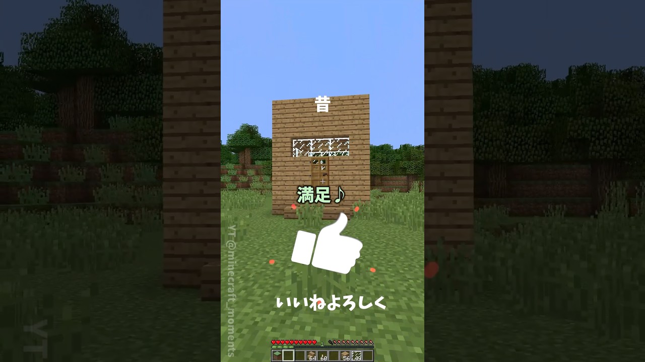 昔のマイクラと今のマイクラ👍 #まいくら #マイクラ #マインクラフト #minecraft