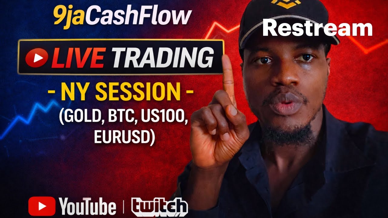 9jaCashFlow Live Trading #1 – NY Session | Gold, BTC, US100, EURUSD