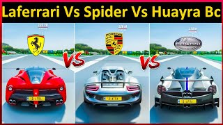 Drag Race: Ferrari Laferrari Vs Porsche 918 Spider Vs Pagani Huayra Bc | Forza Horizon 4