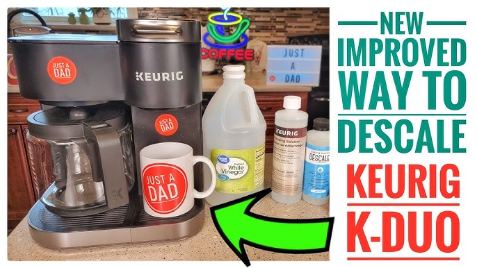 HOW TO DESCALE / CLEAN WITH VINEGAR Keurig K-Duo 12 Cup Coffee Maker with  Single Serve K-Cup Pod 