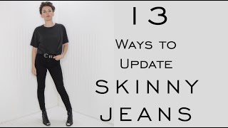 13 Edgy Classic Ways to STYLE SKINNY JEANS - Shop your closet #styleinspo #fashiontrends