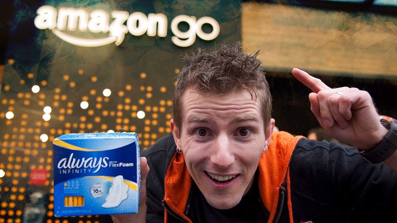 Tech vlogger mixes up tampons and pads in his Amazon Go shopping trip video