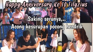 Keseruan Frislly dan Acong di Acara Happy Anniversary 10th Filyzius