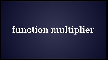 Function multiplier Meaning