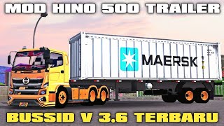 SHARE MOD TRUCK HINO 500 TRAILER TERBARU || BUSSID V 3.6