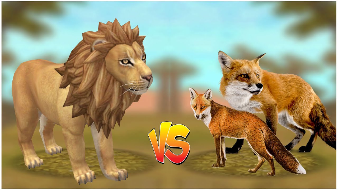 WildCraft Animal Sim Online 3D Lion go hunting Foxes in the Winter