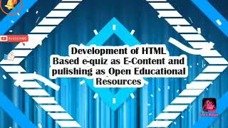 Use of Hot Potatoes Software Part I JQuiz| HTML based E-Contents screenshot 2