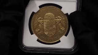 Lot 197 Hungary 100 Korona 1908 KB Original Strike NGC UNC