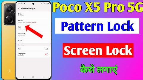 poco X5 pro 5g me screen lock kaise lagaye | poco X5 pro screen lock setting