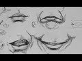 Pen & Ink Drawing Tutorials | How to draw realistic mouth expressions