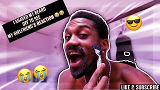 I SHAVED MY BEARD OFF TO SEE MY GIRLFRIEND'S REACTION #2021 | IT WAS EPIC #shaved #clean #cleanshave