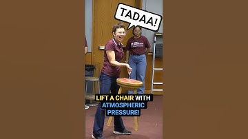 Til een stoel op met atmosferische druk! 🪝💪 #DrTatiana #wetenschap #korte broek