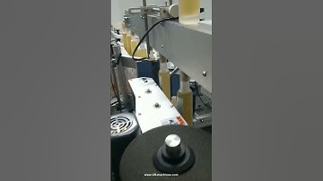 Wine bottle roun bottle front back side 2 sides labeling machine labeling video