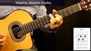 PDF Sample Cómo tocar "Bésame mucho" en guitarra / How to play "Bésame mucho" on guitar guitar tab & chords by LatinTabs.