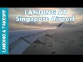 LANDING SINGAPORE CHANGI AIRPORT Onboard Singapore Airlines Airbus A350 - Short Final Approach
