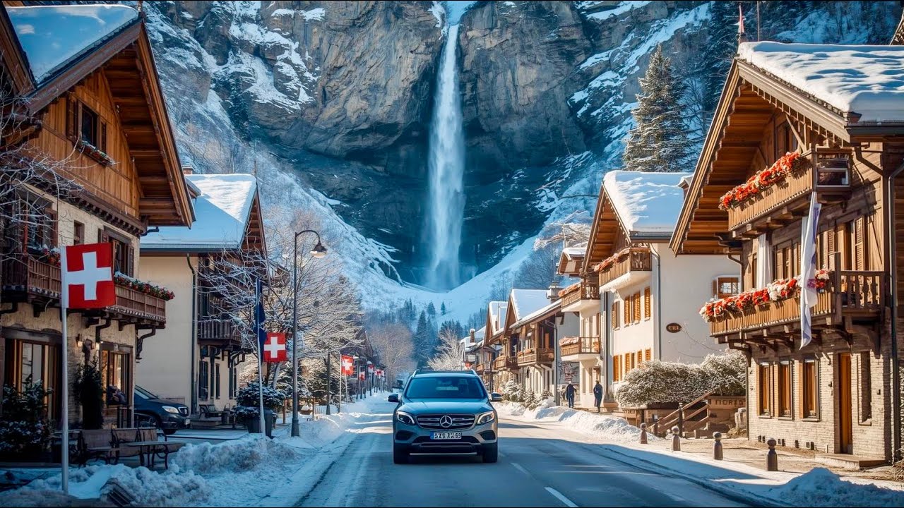 Автомобильное путешествие по Швейцарии 🇨🇭 Захватывающие виды швейцарских гор на дороге ❄️ШВЕЙЦАРИЯ.