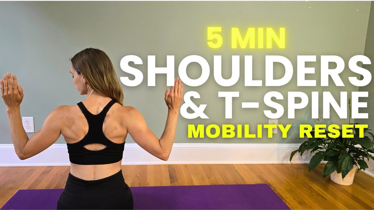Improve Thoracic Mobility & Decrease Tight Shoulders Fast! | 5 Minute Mobility RESET Routine