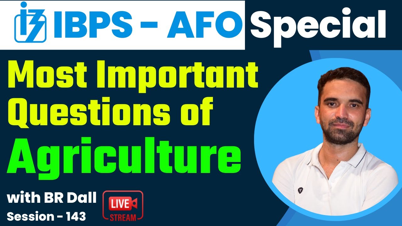 IBPS AFO 2022-23 Special || Agriculture Most Important Questions ...