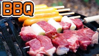 【BBQ】お肉を串焼きにしたら最高にうまかった【キャンプ飯】【アウトドア】