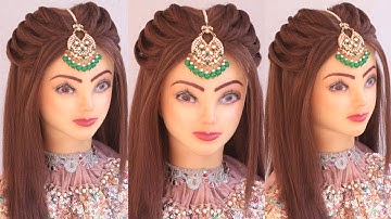 2 Front Bridal puff hairstyles l wedding hairstyles l hairstyle girl l Elegant party hairstyles