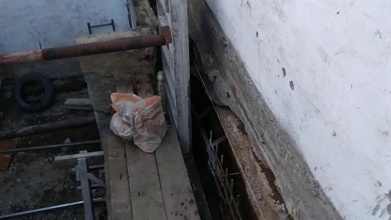 Ремонт гаража поднятие гаража яма в гараже. Часть 3 - YouTube