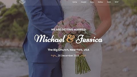 Free Wedding Website Template - Wedding Day